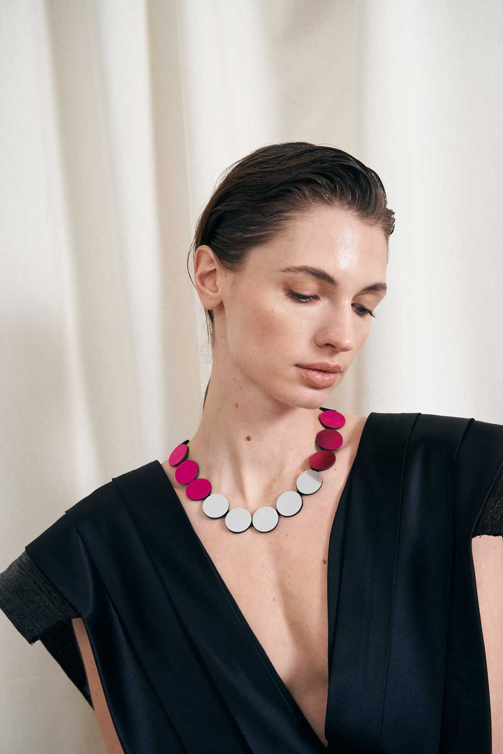 Collar Sarah's Dream - Plata/Peltre/Fuchsia