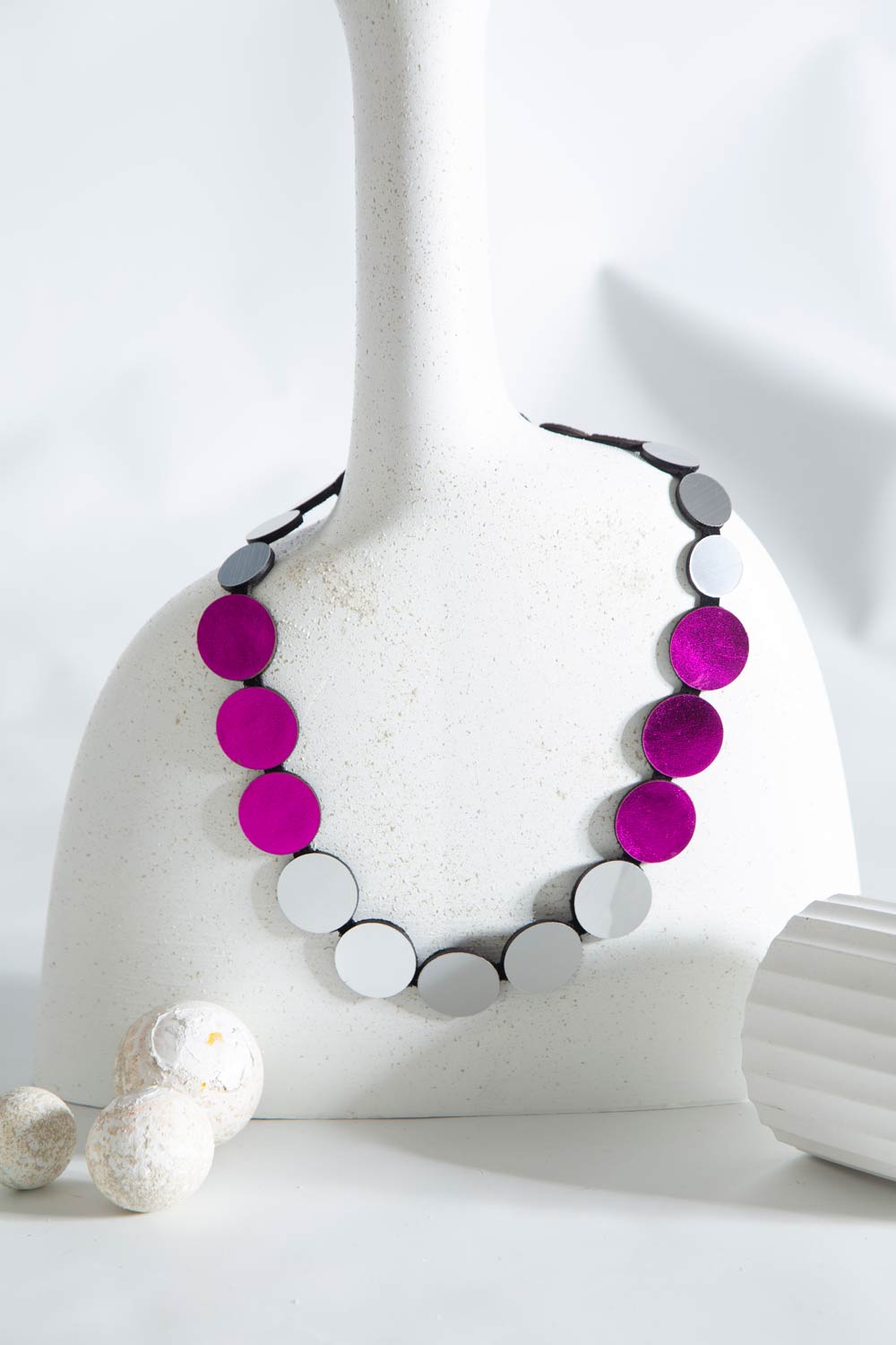 Collar Sarah's Dream - Plata/Peltre/Fuchsia