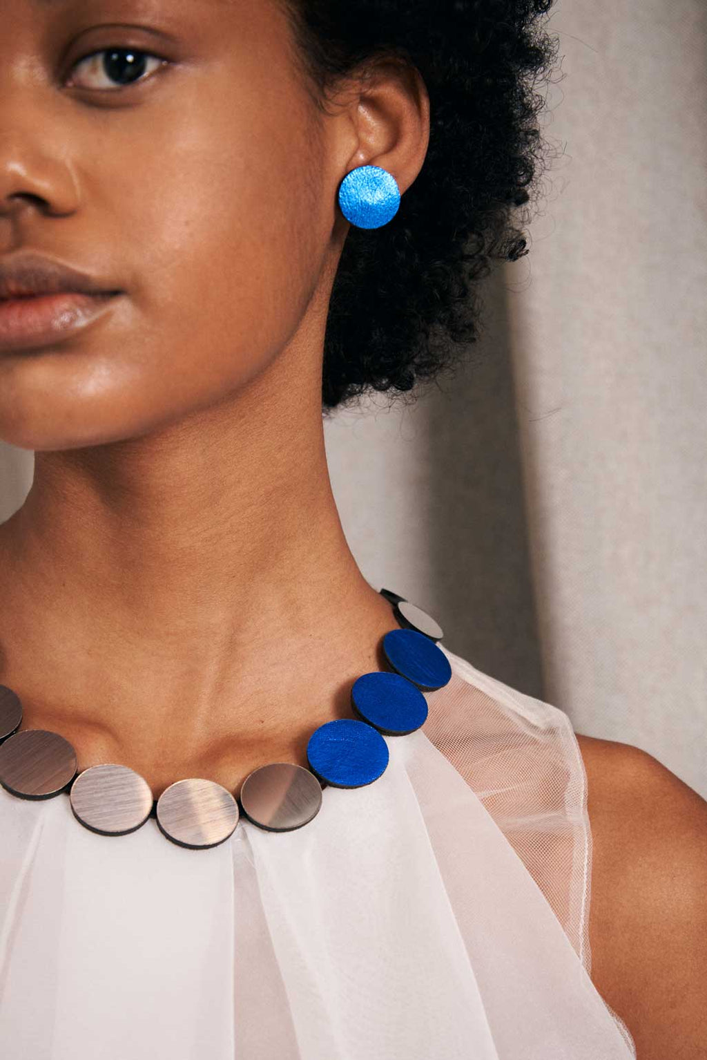 Collar Sarah's Dream - Plata/Peltre/Azul 