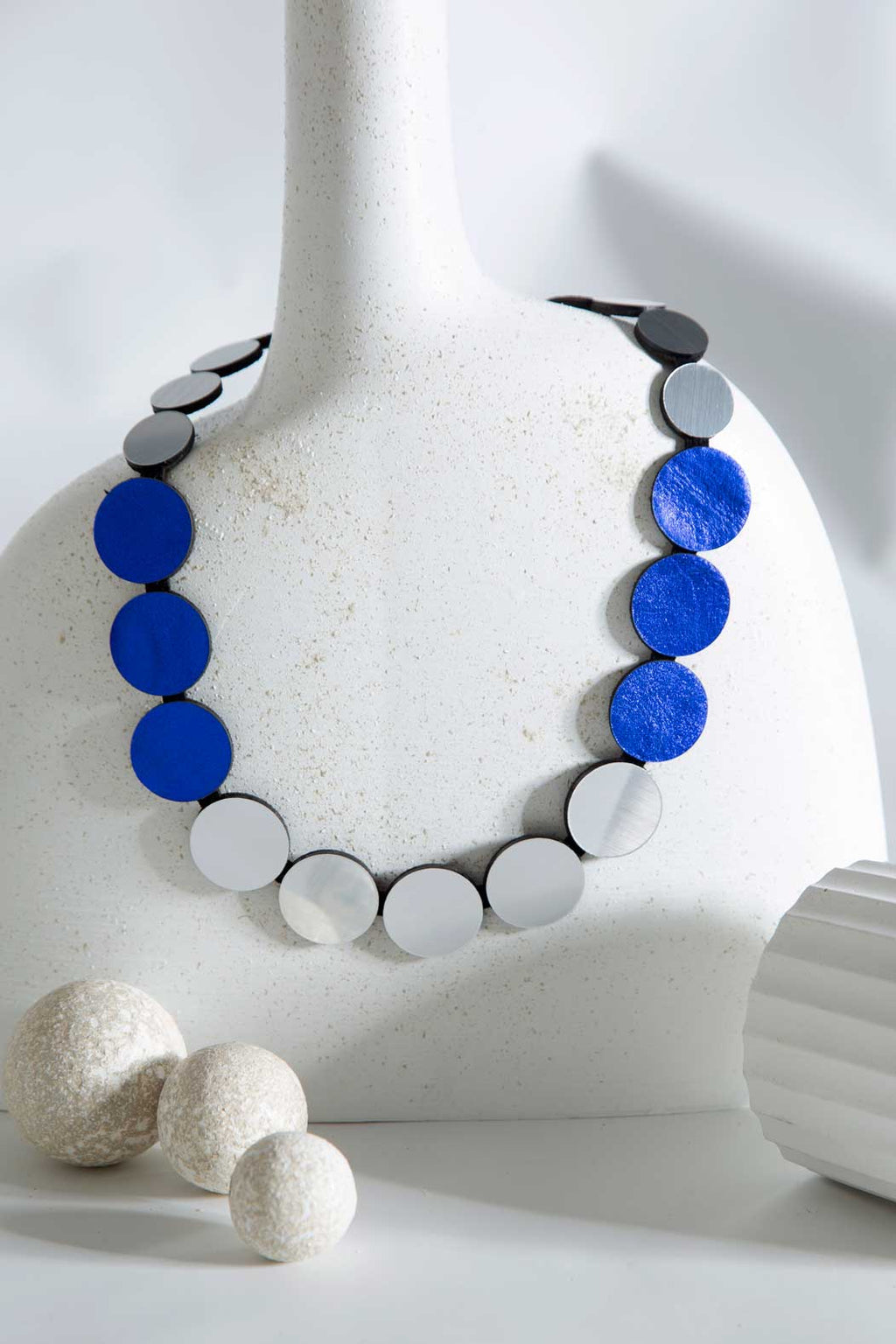 Collar Sarah's Dream - Plata/Peltre/Azul 