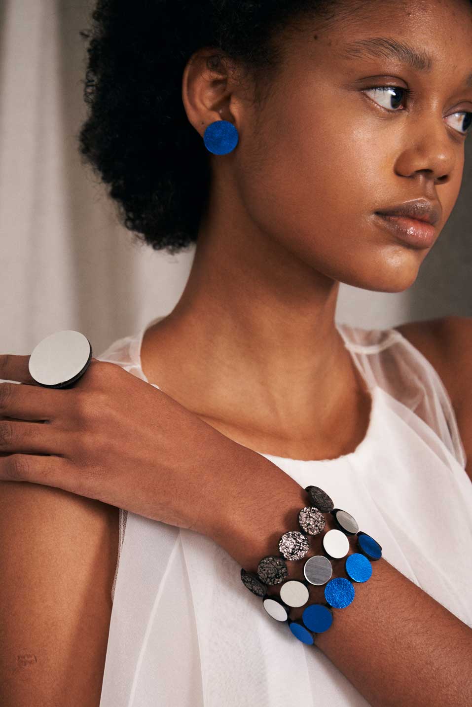 Brazalete Sara's Dream - Plata/Peltre/Azul