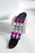 Saras Traumarmband - Silber/Zinn/Fuchsia