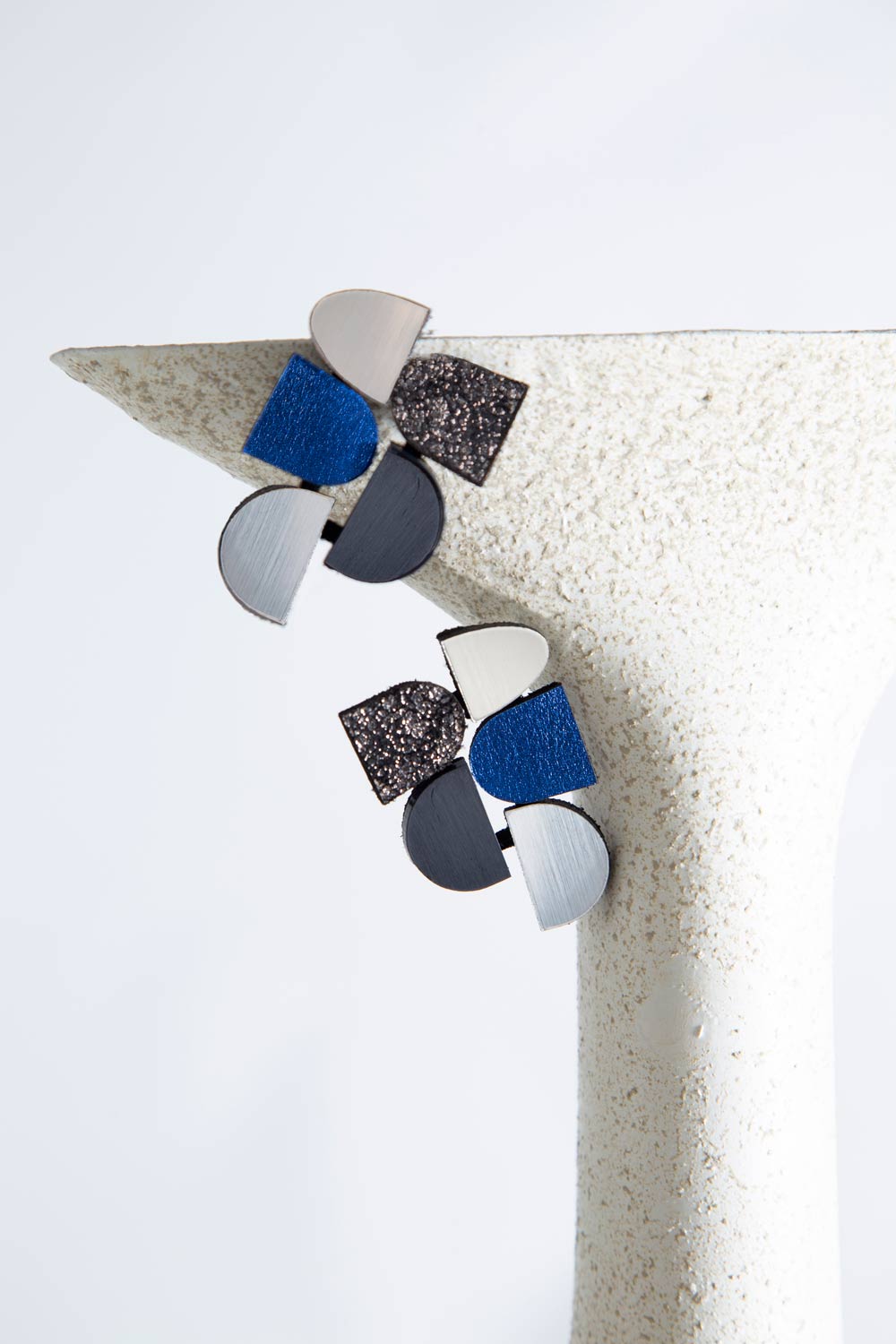 Pendientes Sophie's Vision - Plata/Negro/Peltre/Azul