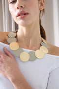 Collar Yayoi Dots Corto - Oro/Visón