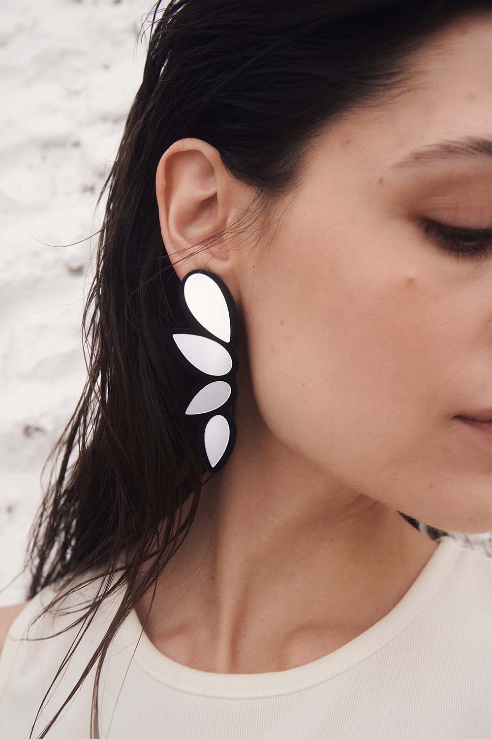 Pendientes Raindrop Asimérticos - Plata