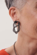 Pendientes Life Chain - Plata/Negro