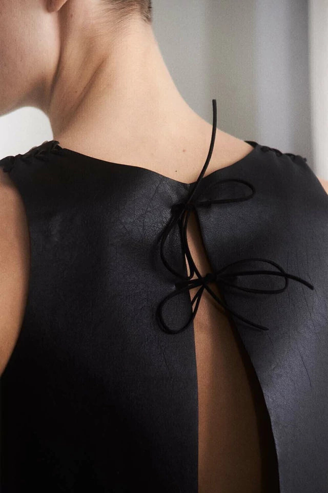 Chaleco de cuero Emma - Oro - Hecho a pedido 