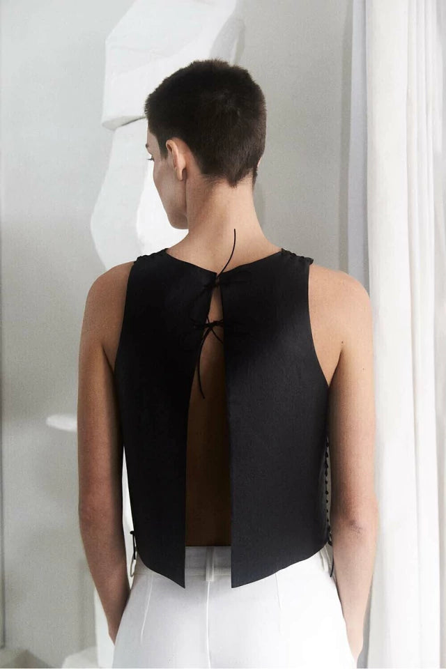 Chaleco de cuero Emma - Oro - Hecho a pedido 