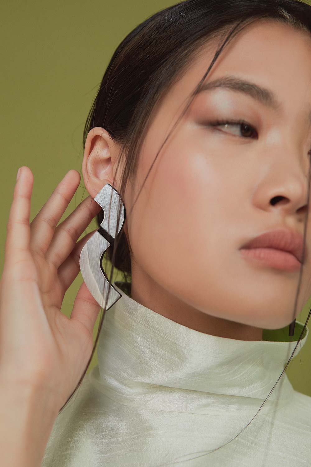 Pendientes Mies Wave - Plata