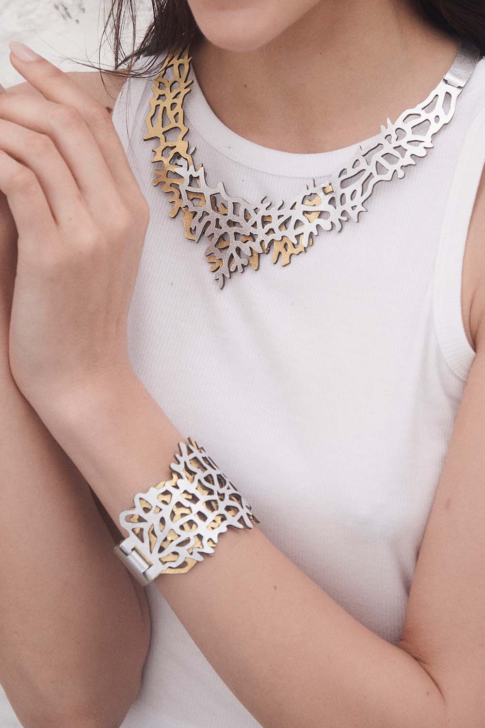 Brazalete Mar Duo - Plata/Oro