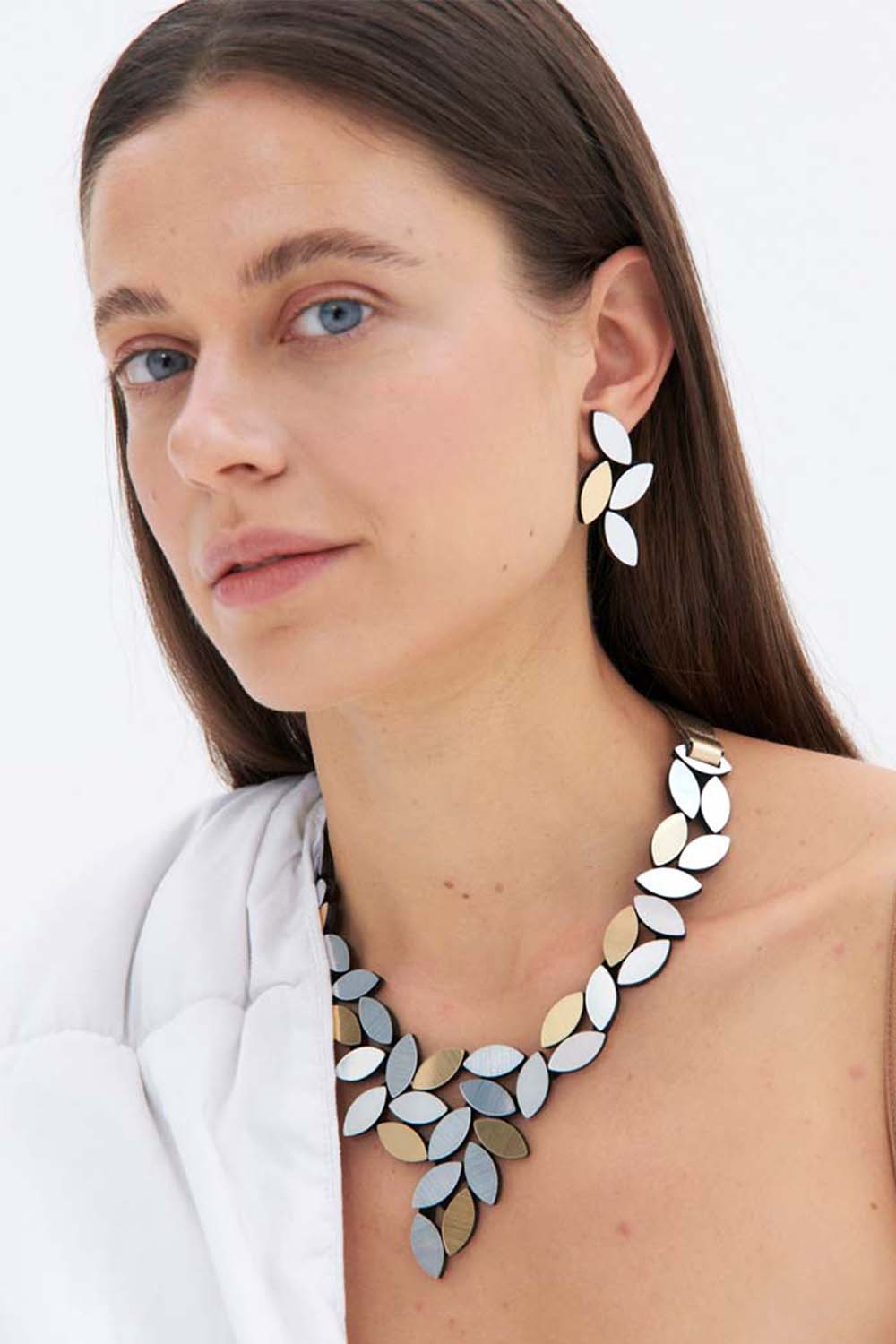 Pendientes Kate Leaves - Plata/Oro