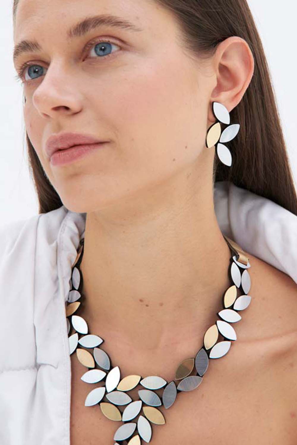 Pendientes Kate Leaves - Plata/Oro