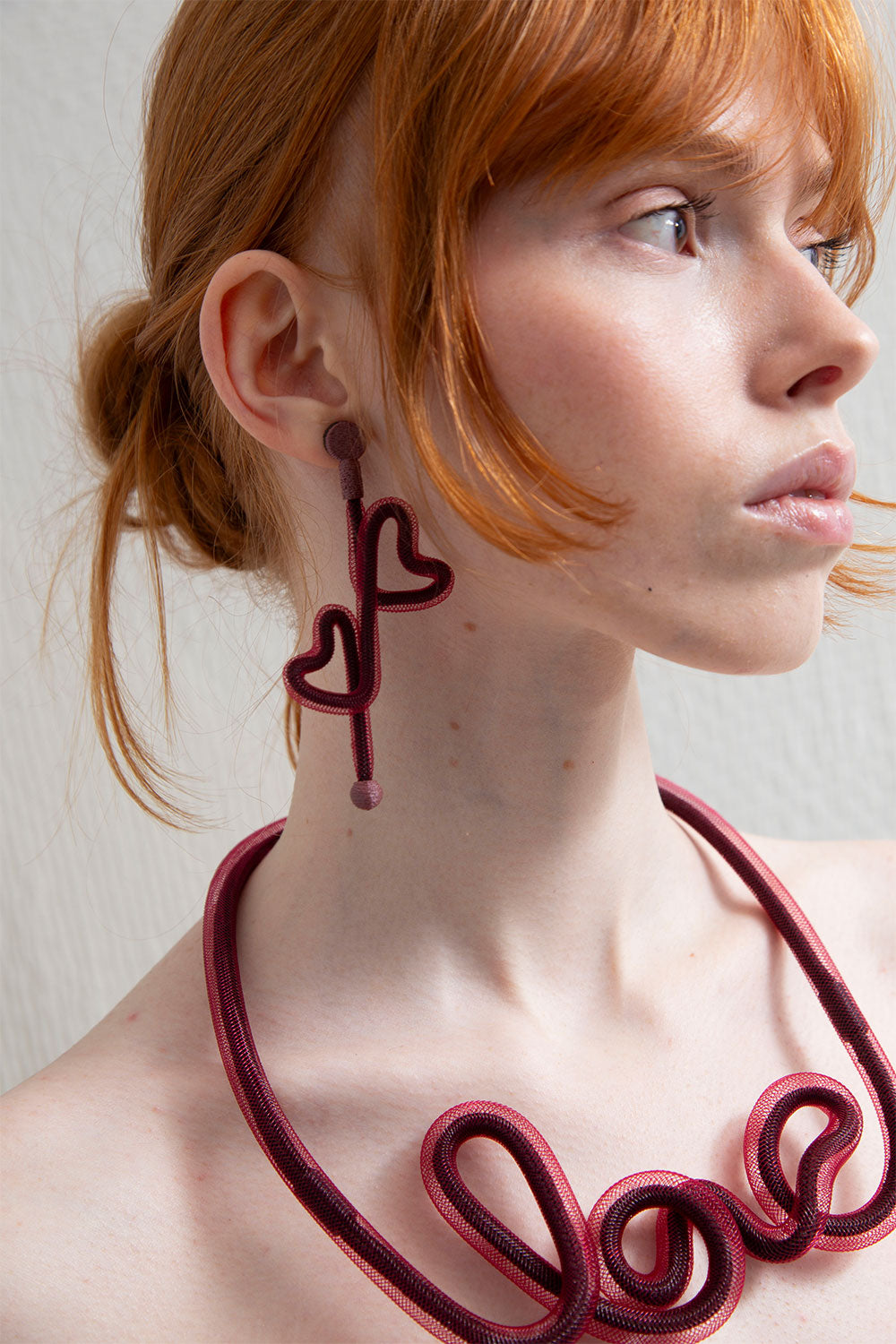 Pendientes Life Love - Burdeos