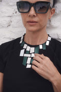 Collar Piet V - Plata/Verde