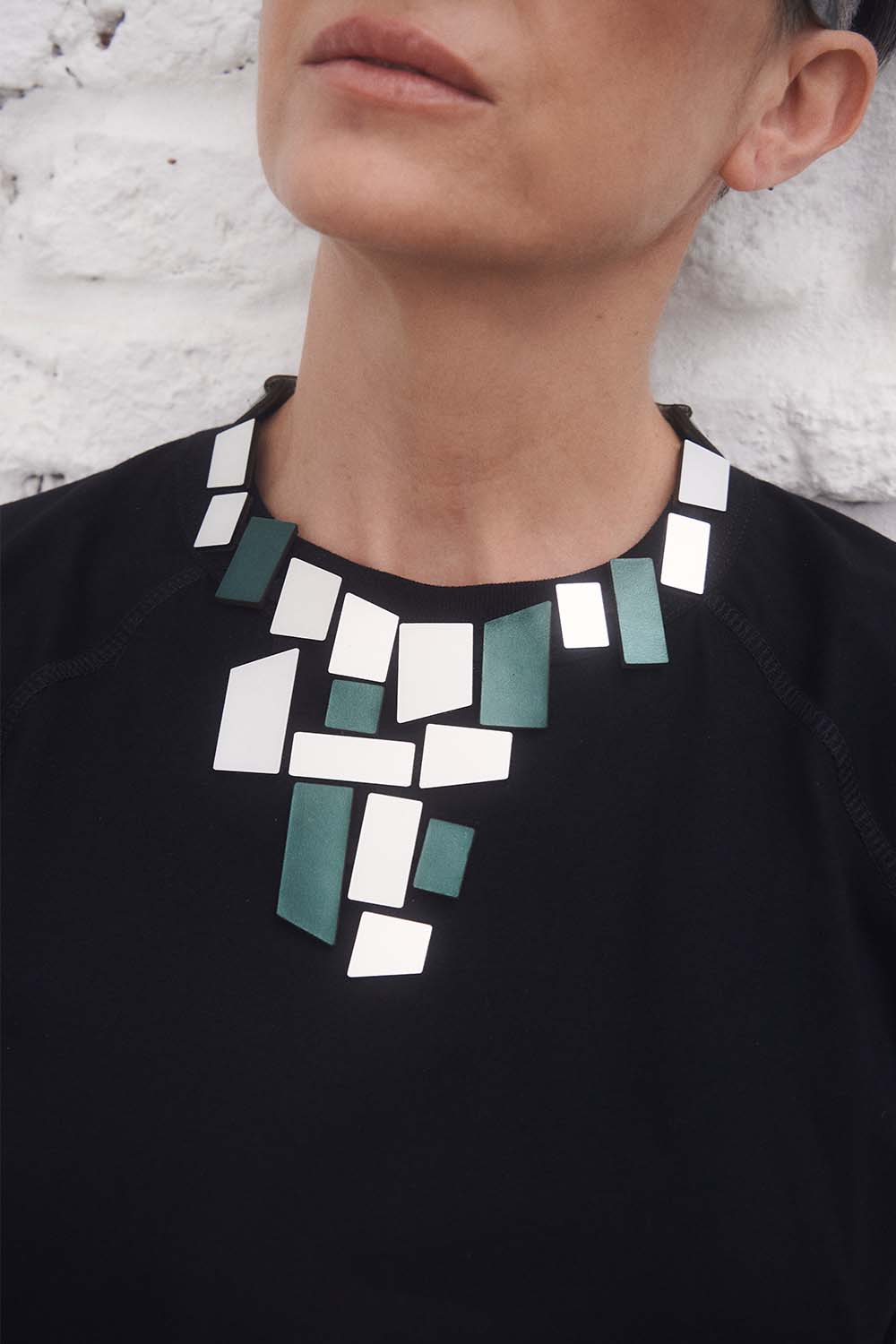 Collar Piet V - Plata/Verde