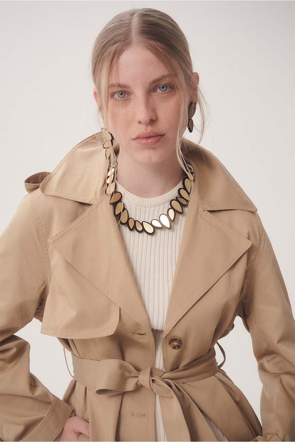 Collar Raindrop Redondo - Oro