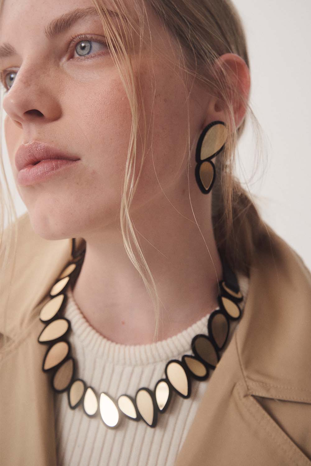 Collar Raindrop Redondo - Oro