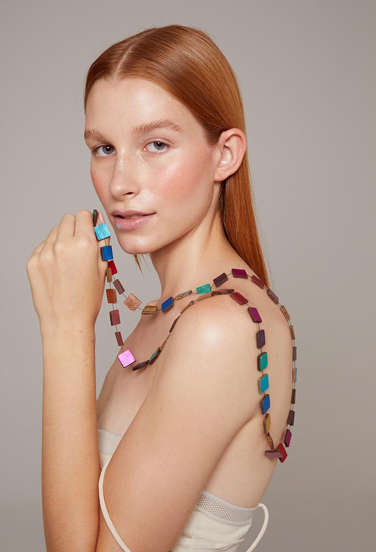 Collar Rainbow Largo - Arcoíris